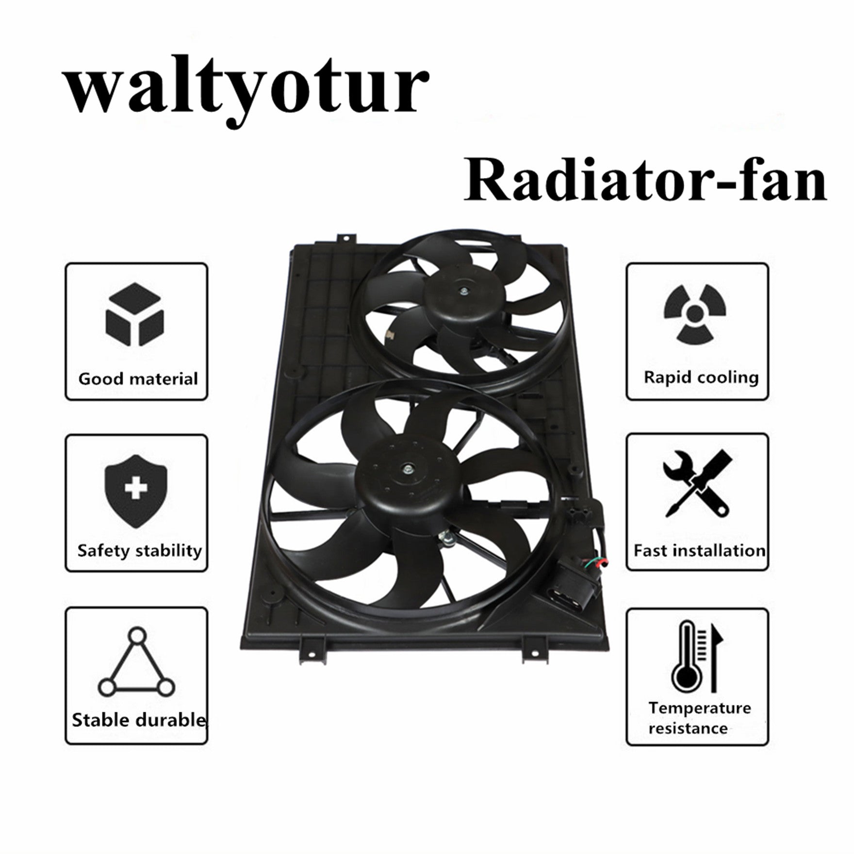 Radiator Cooling Dual Fan For VW Beetle Golf Jetta Rabbit VW3120100