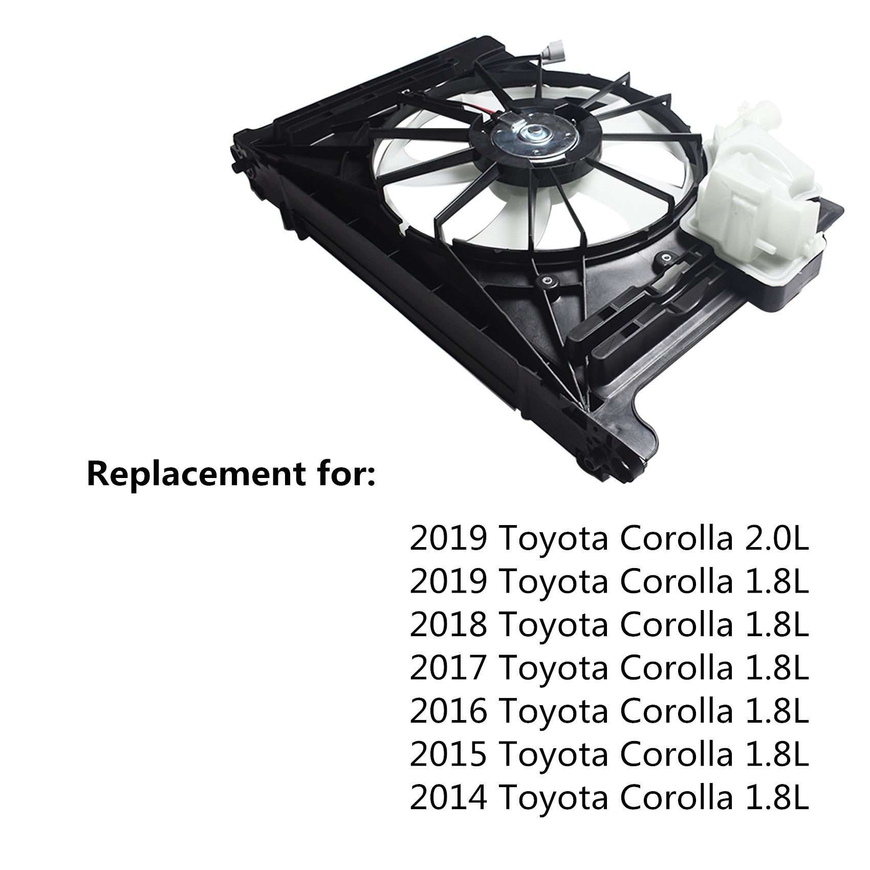 TOPPARTZ Radiator Cooling Fan For 2014-2016 Toyota Corolla 163610T041 1647123030