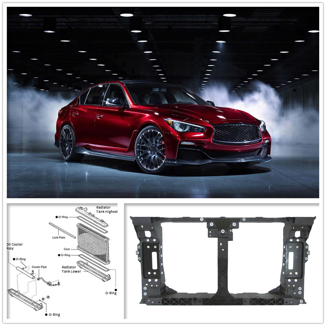 Radiator Core Support Bracket Assembly For 2014-2019 Infiniti Q50s Q50