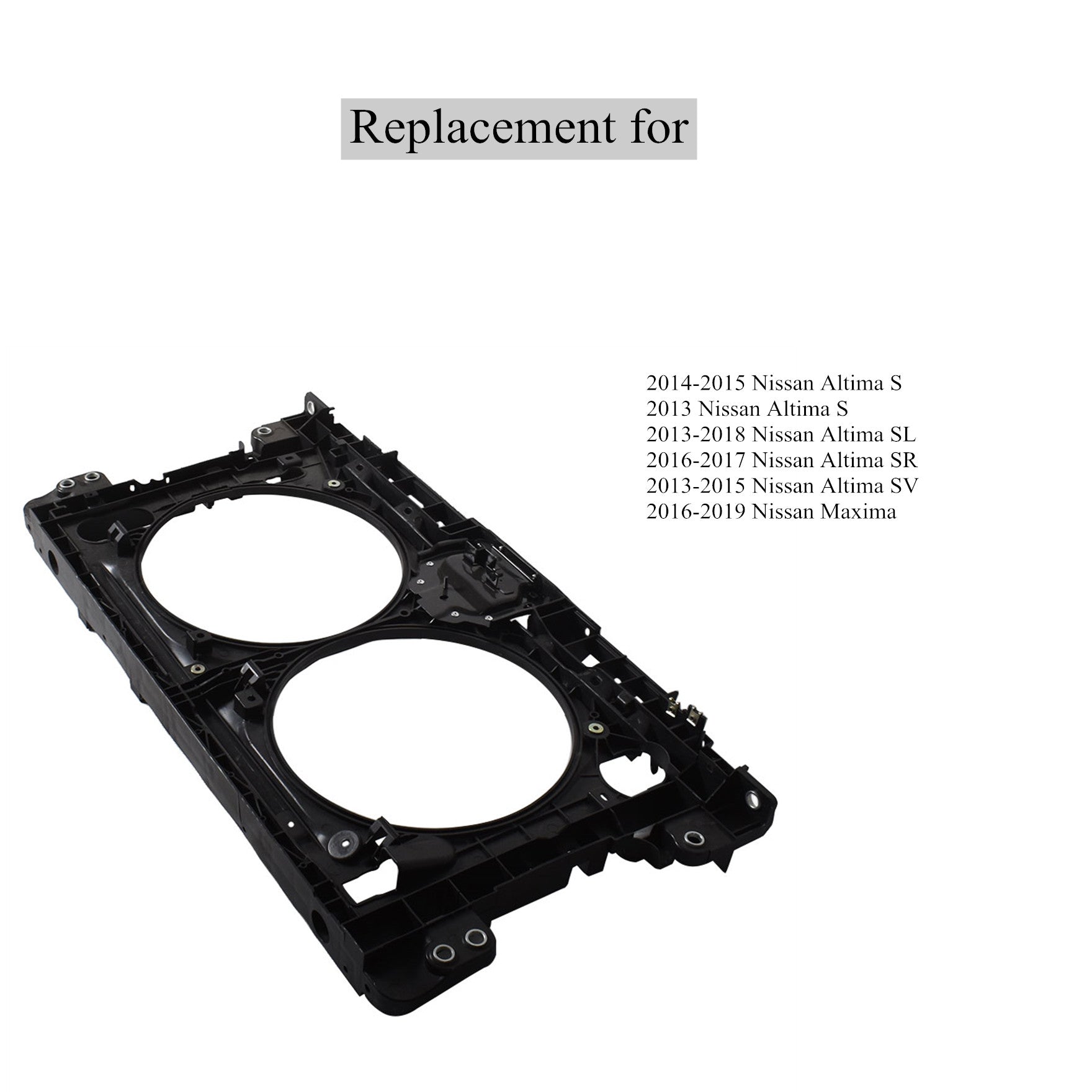 Radiator Support For 2013-2016 Nissan Altima 2016 Maxima Assembly Black