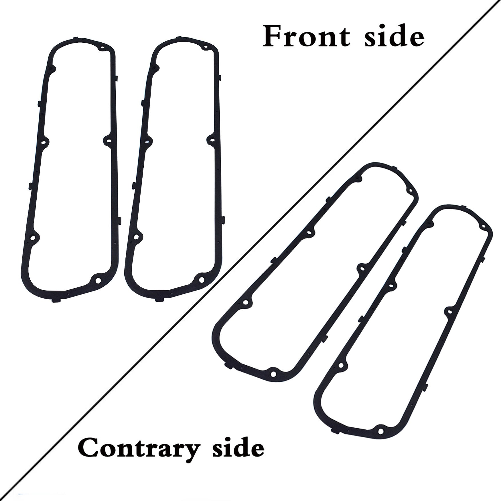 Steel Core Rubber Valve Cover Gaskets for SB Ford 260 289 302 347 351W SBF