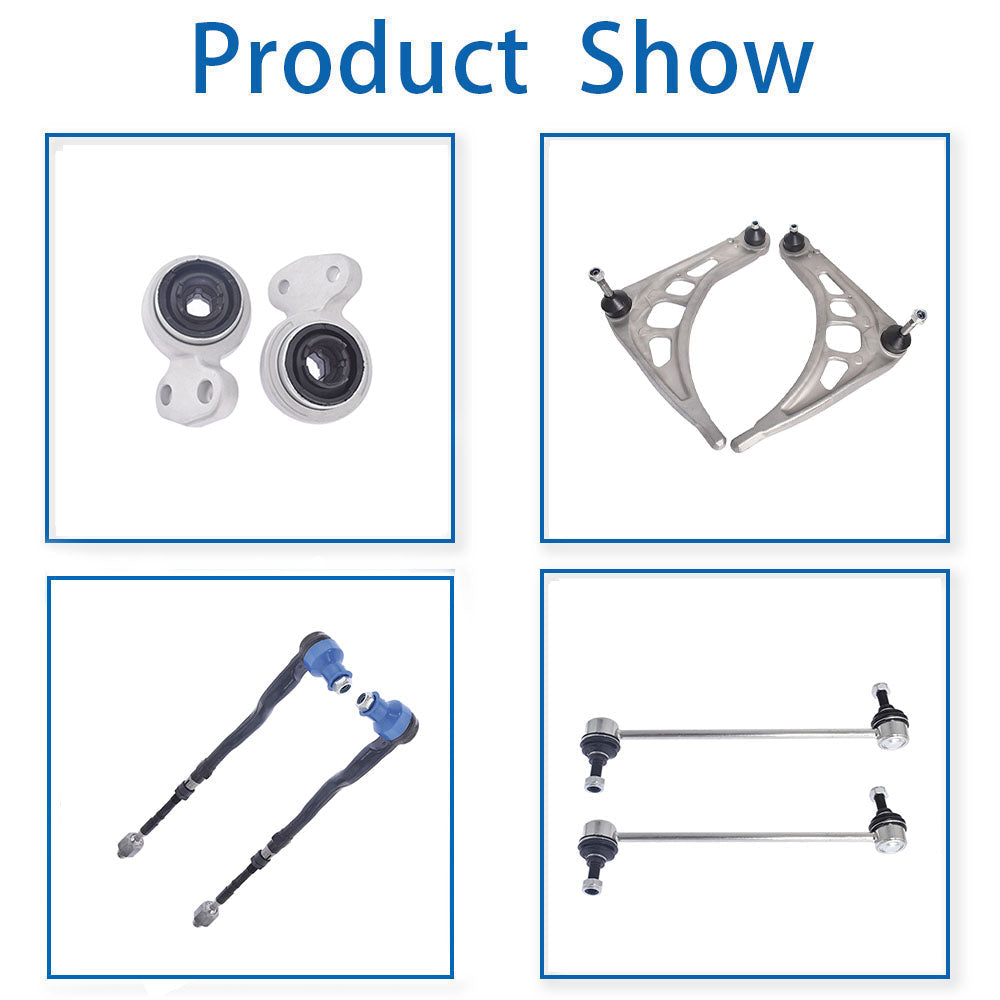 Suspension Kit for E46 3 Series Lower Control Arms Tie Rod Ends Sway Bar Links