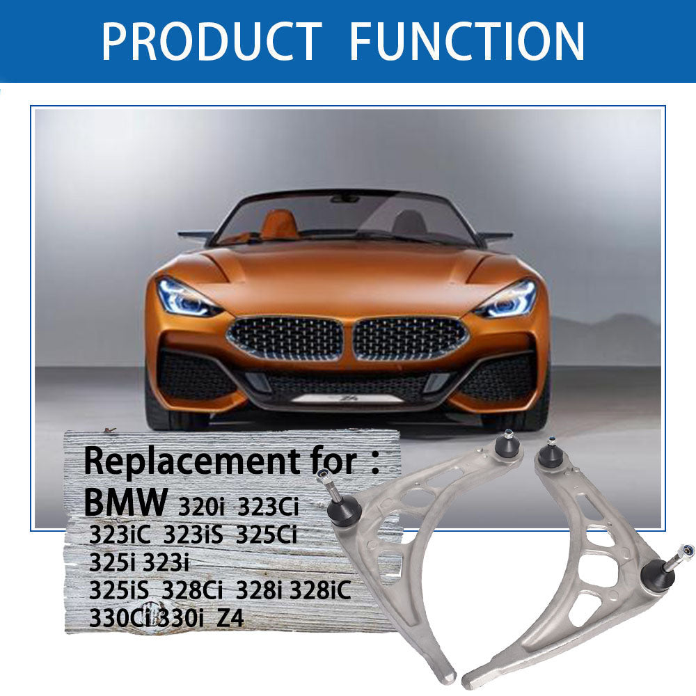 Suspension Kit for E46 3 Series Lower Control Arms Tie Rod Ends Sway Bar Links