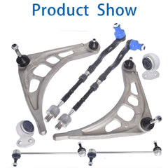 Suspension Kit for E46 3 Series Lower Control Arms Tie Rod Ends Sway Bar Links
