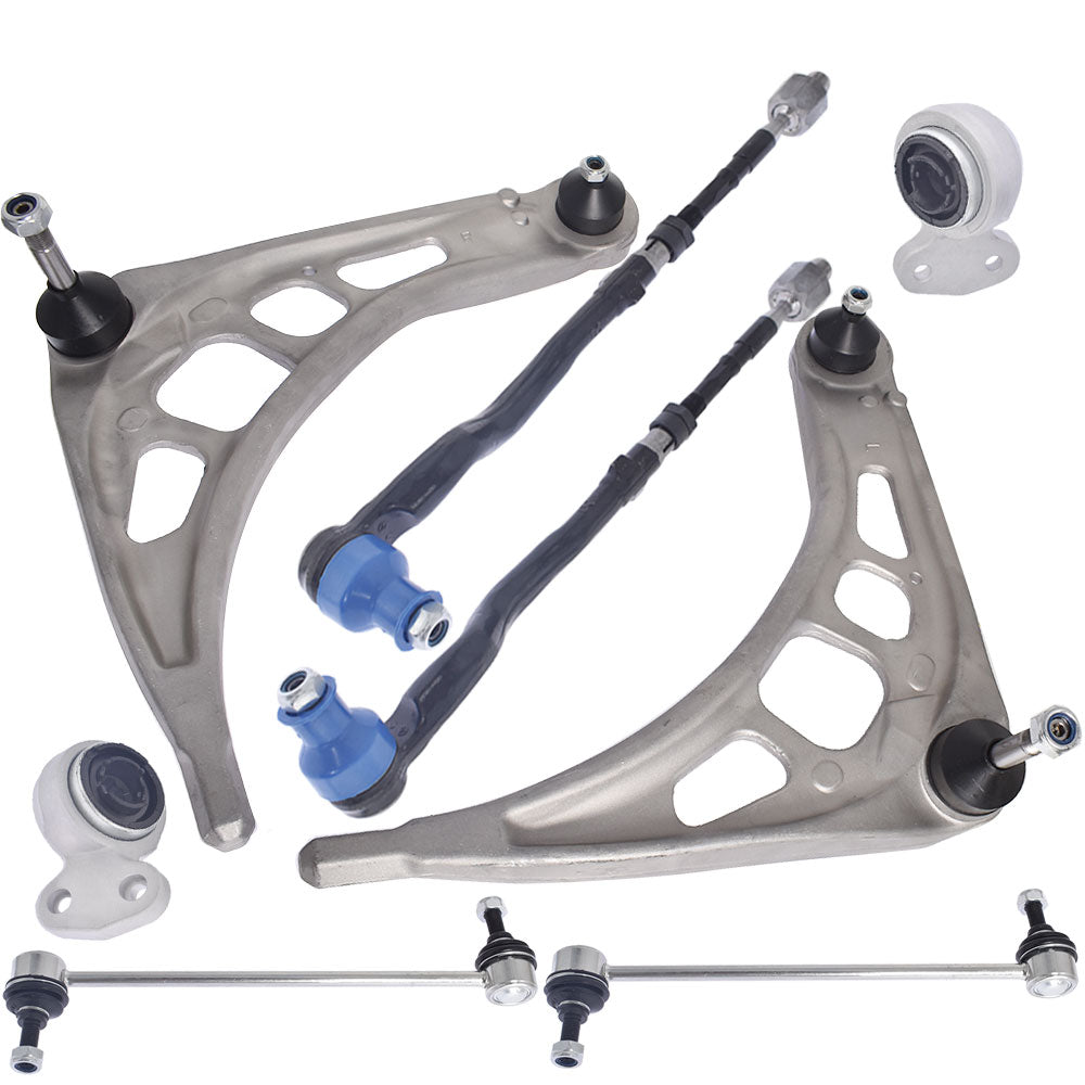 Suspension Kit for E46 3 Series Lower Control Arms Tie Rod Ends Sway Bar Links