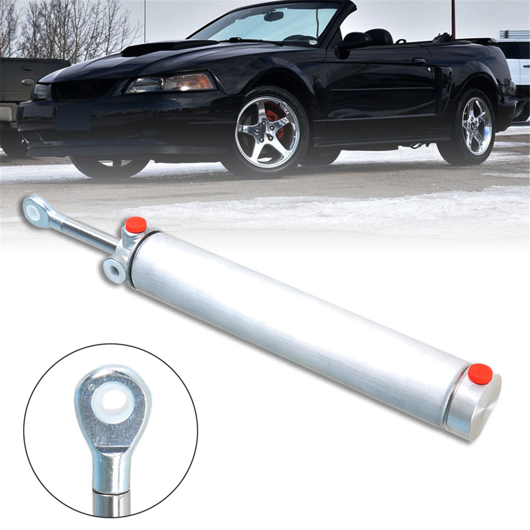 Top Piston Hydraulic Cylinder Aluminum For 1999-2004 Mustang Convertible