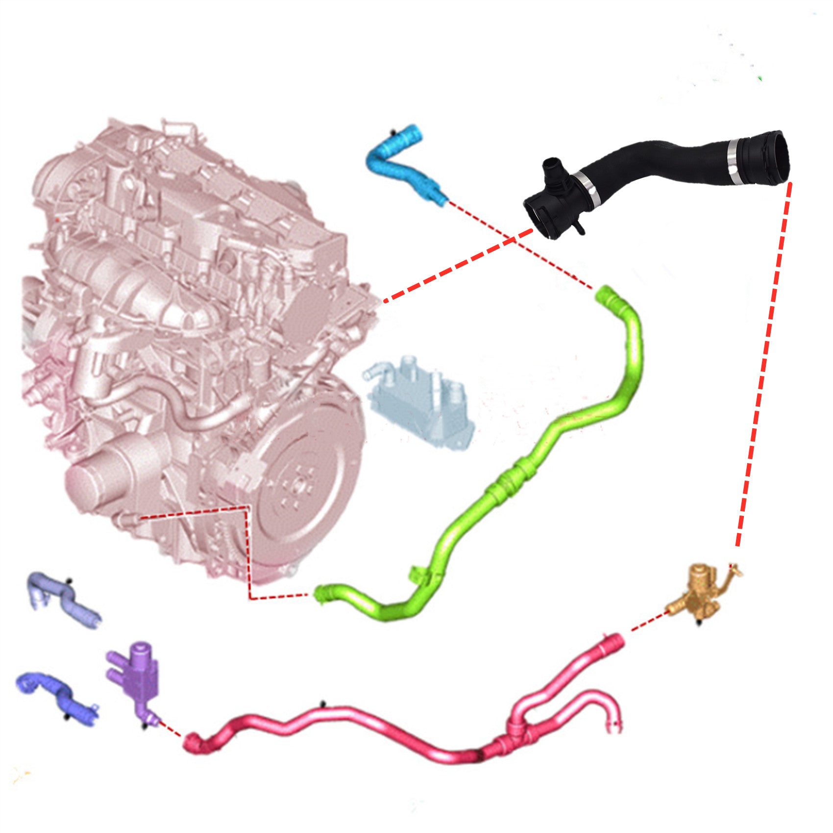 Upper Radiator Coolant Hose FOR BMW 135i 135is 335i xDrive 335xi Z4 X1 3.0L