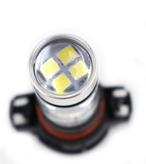 White 80W LED Fog Light Bulbs For 2007-2015 Chevy Silverado 5202 H16 6000K Pair