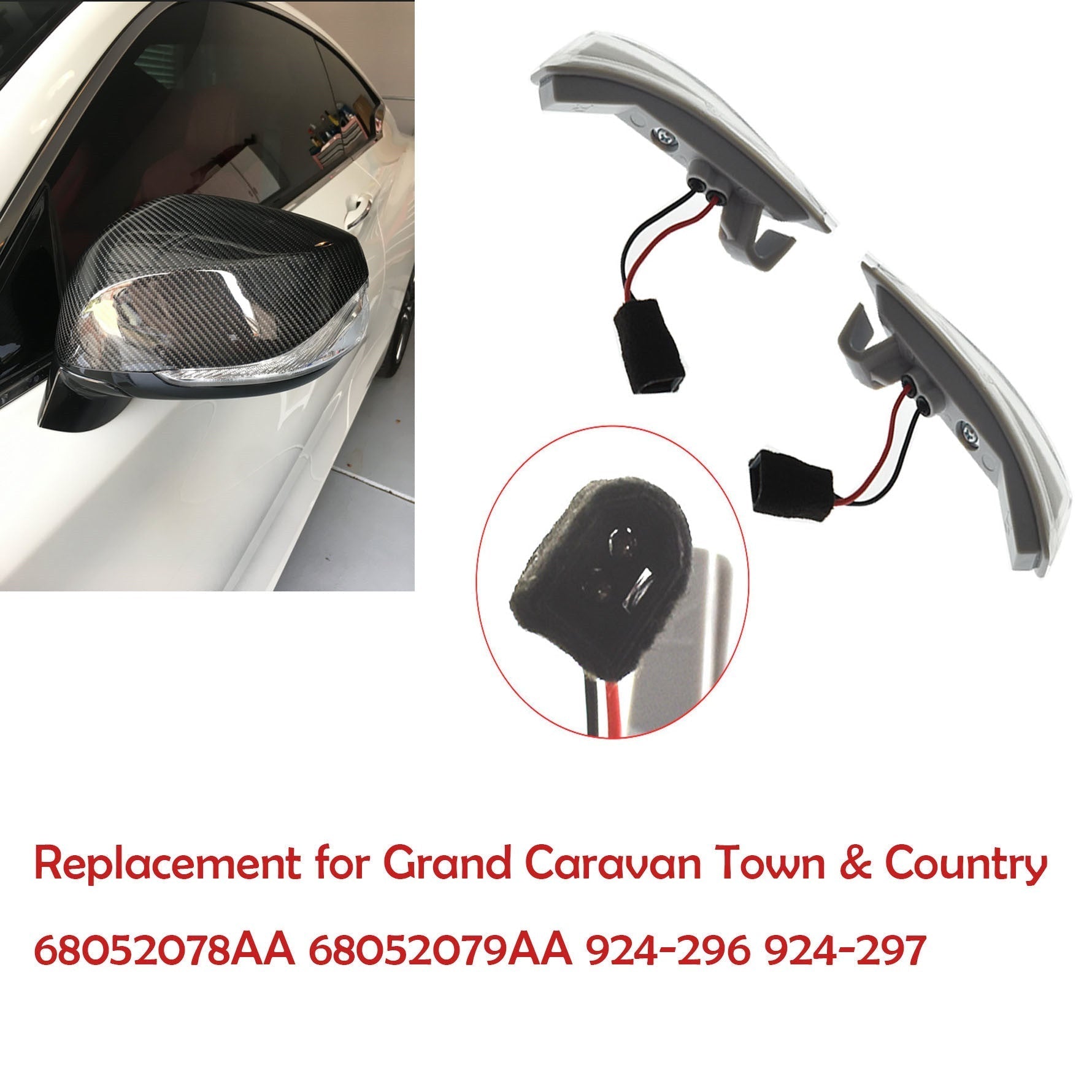 Wing Mirror Indicator - Left + Right For Chrysler Grand Voyager RT 08-15
