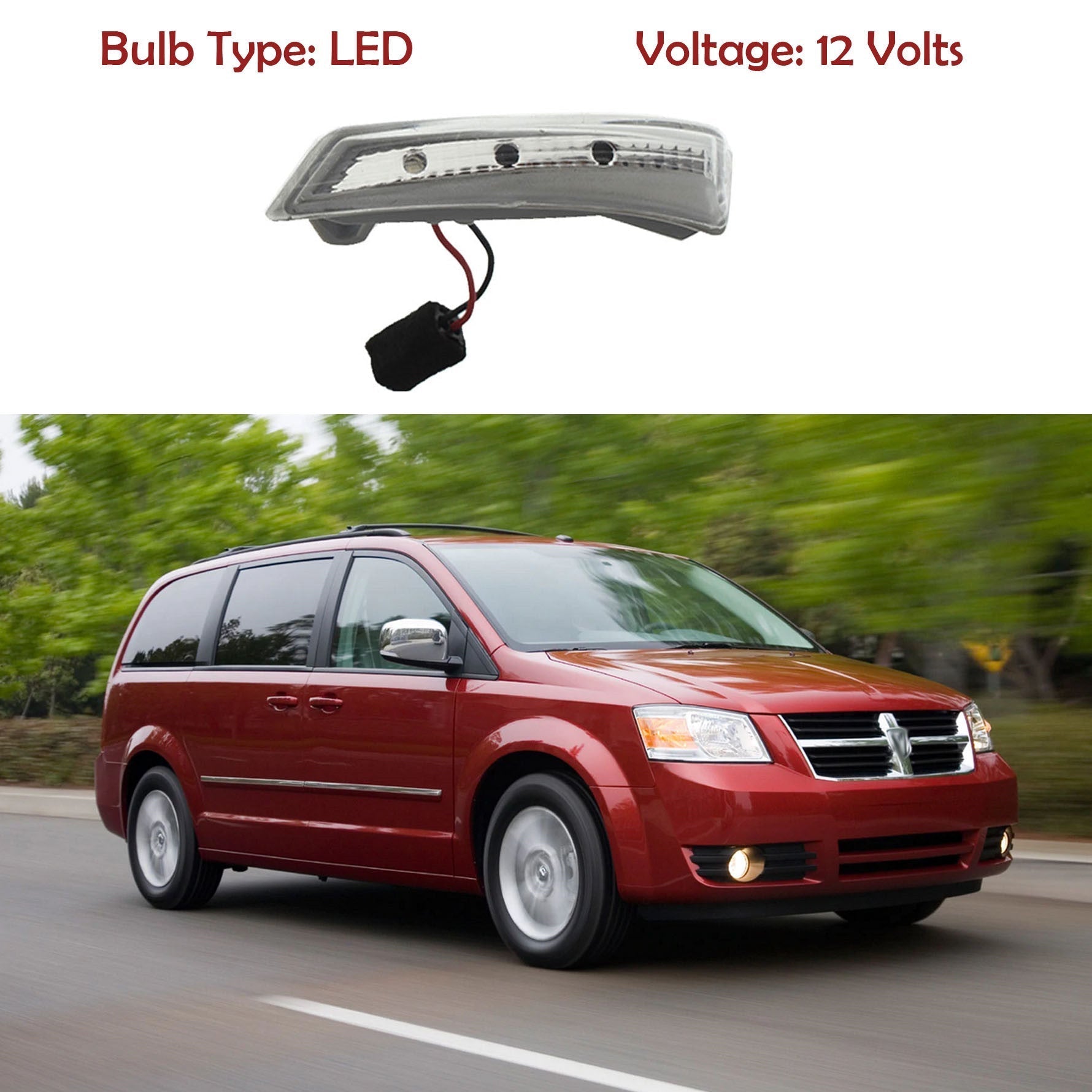 Wing Mirror Indicator - Left + Right For Chrysler Grand Voyager RT 08-15