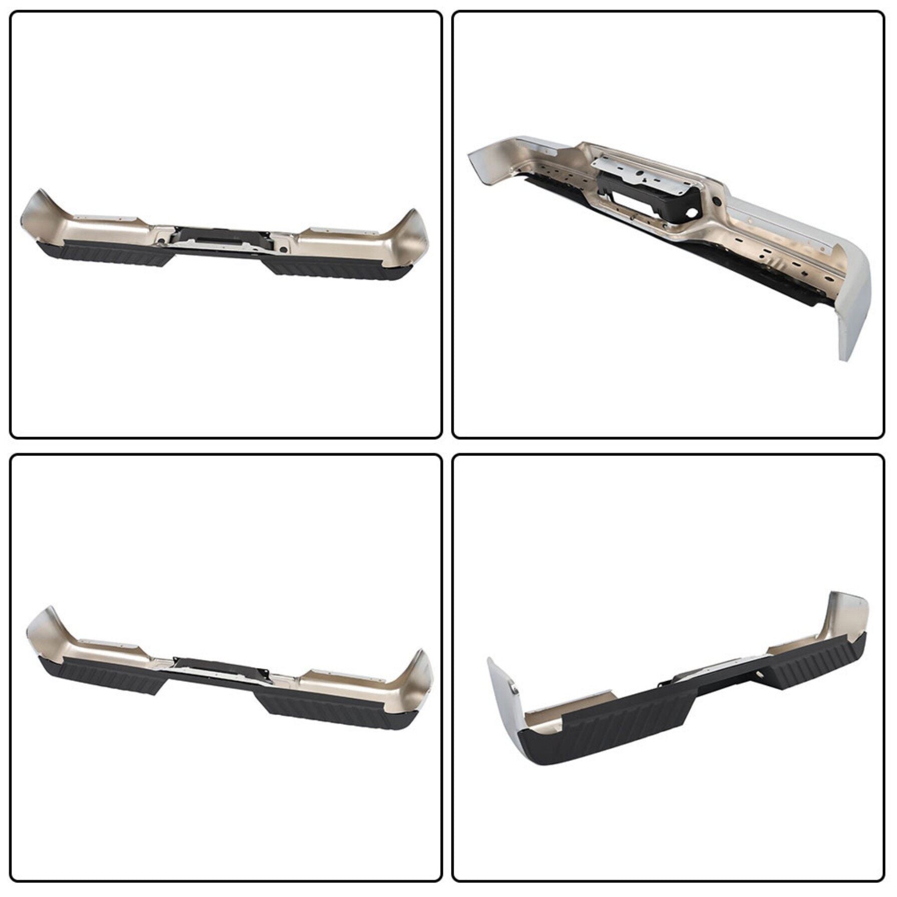 TOPPARTZ Chrome Rear Bumper Assembly without Park Assist Sensor Holes Replacement for 2006 2007 2008 F150 8L3Z17906B FO1103136
