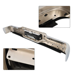 TOPPARTZ Chrome Rear Bumper Assembly with Park Assist Sensor Holes Replacement for 2006-2008 F-150 8L3Z17906C FO1103138