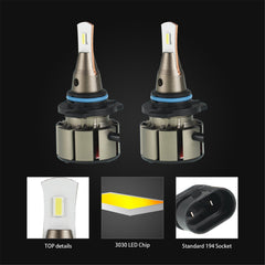 TOPPARTZ 9006/HB4 LED Headlight Bulbs 6000K Cool White 50W 8000 Lumens Super Bright Headlight Conversion Kit,Pack of 2