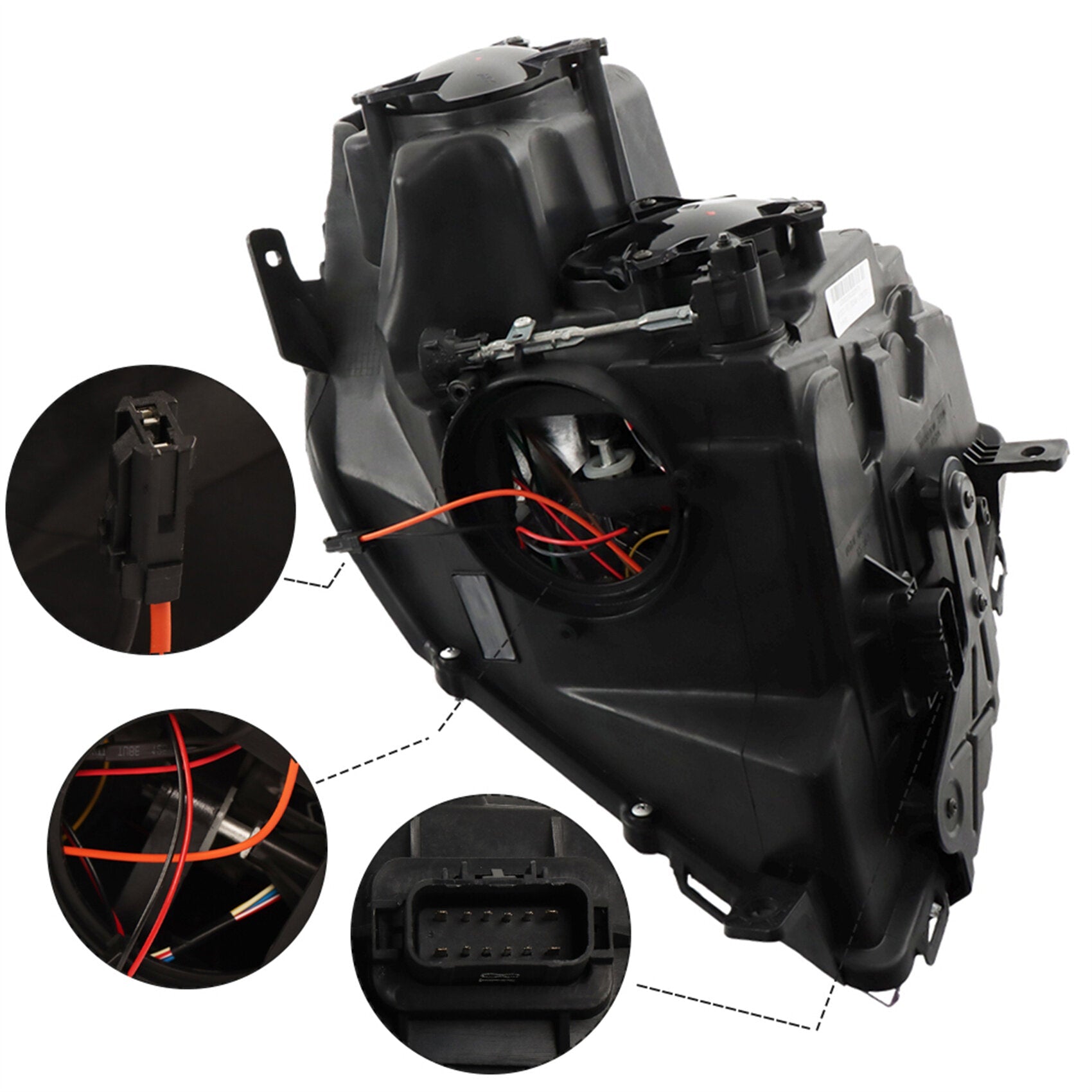 TOPPARTZ Headlight Assembly Replacement for Cadillac CTS HID/Xenon LED DRL 2008-2014 Headlight Set Passenger Side