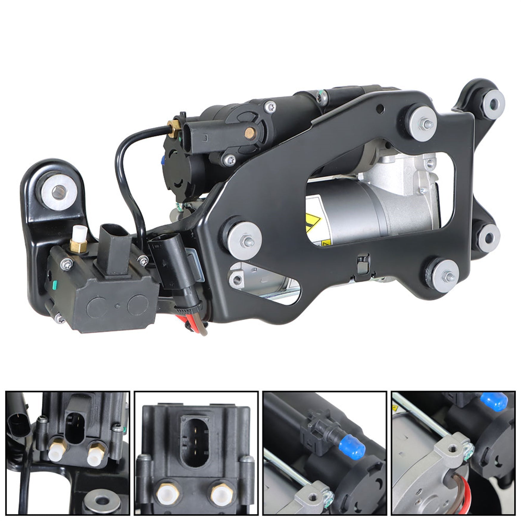 TOPPARTZ Air Suspension Compressor Pump w/Solenoid Valve Block Replacement for 2014-2018 BMW F15 X5 2015-2019 BMW F16 X6