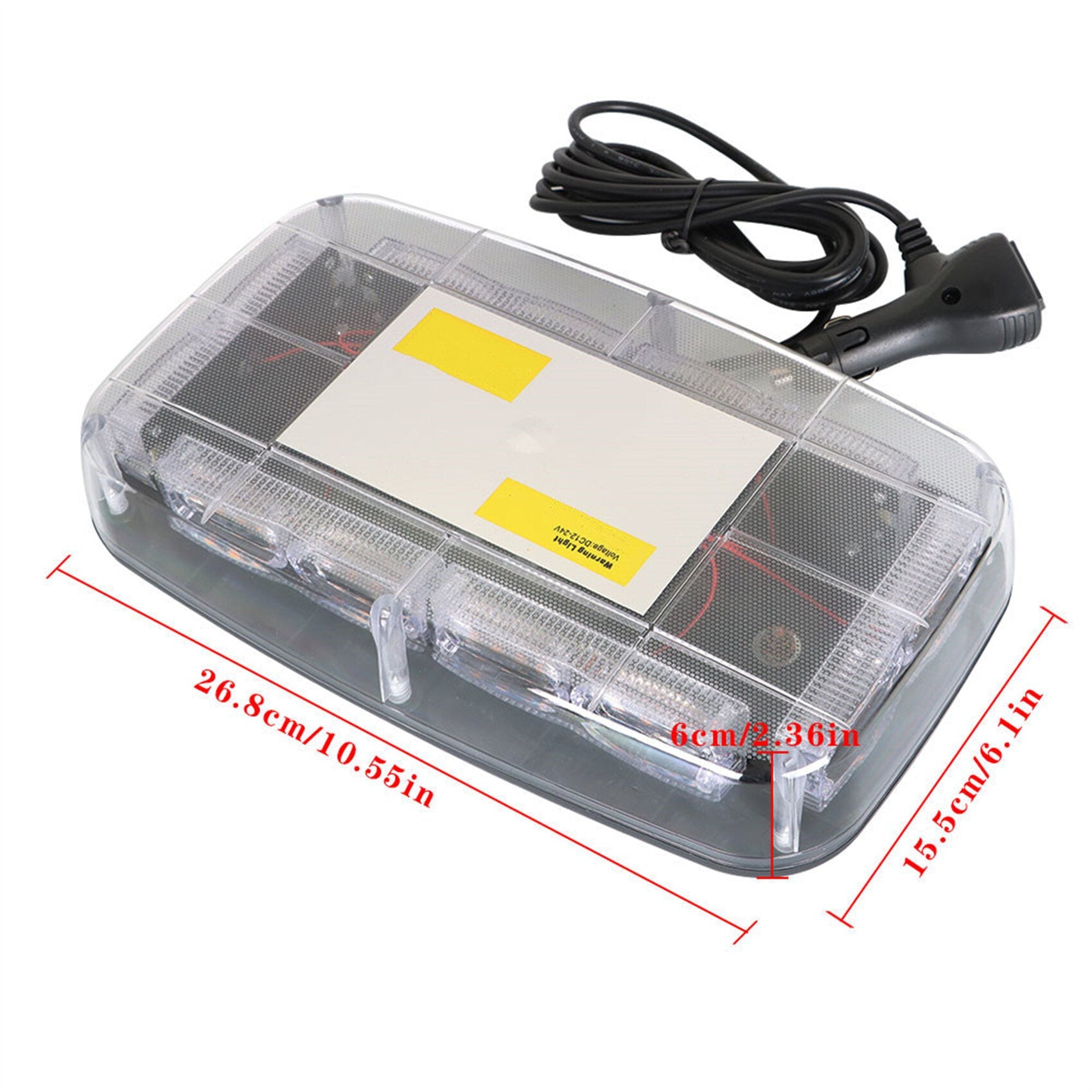 TOPPARTZ 2pcs Amber LED Strobe Light 48 LED Roof Top Strobe Lights, Roof Top Strobe Lights, Hazard Light Emergency Safety Lamps for Trucks, Construction Vehicles Safety Warning