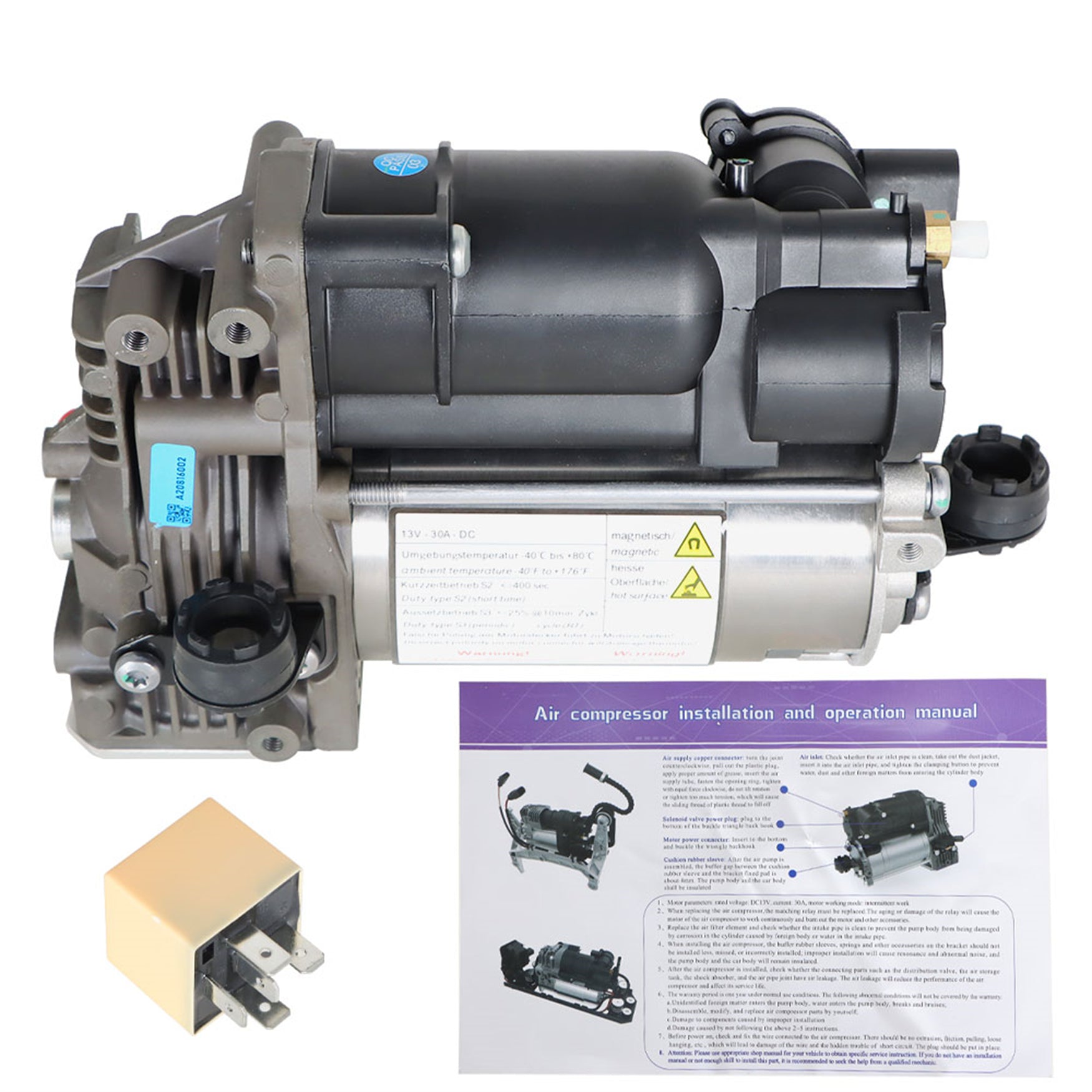 TOPPARTZ Air Suspension Compressor Pump 4-Corner Replacement for 2006-2014 Mercedes Benz Class R W251 V251