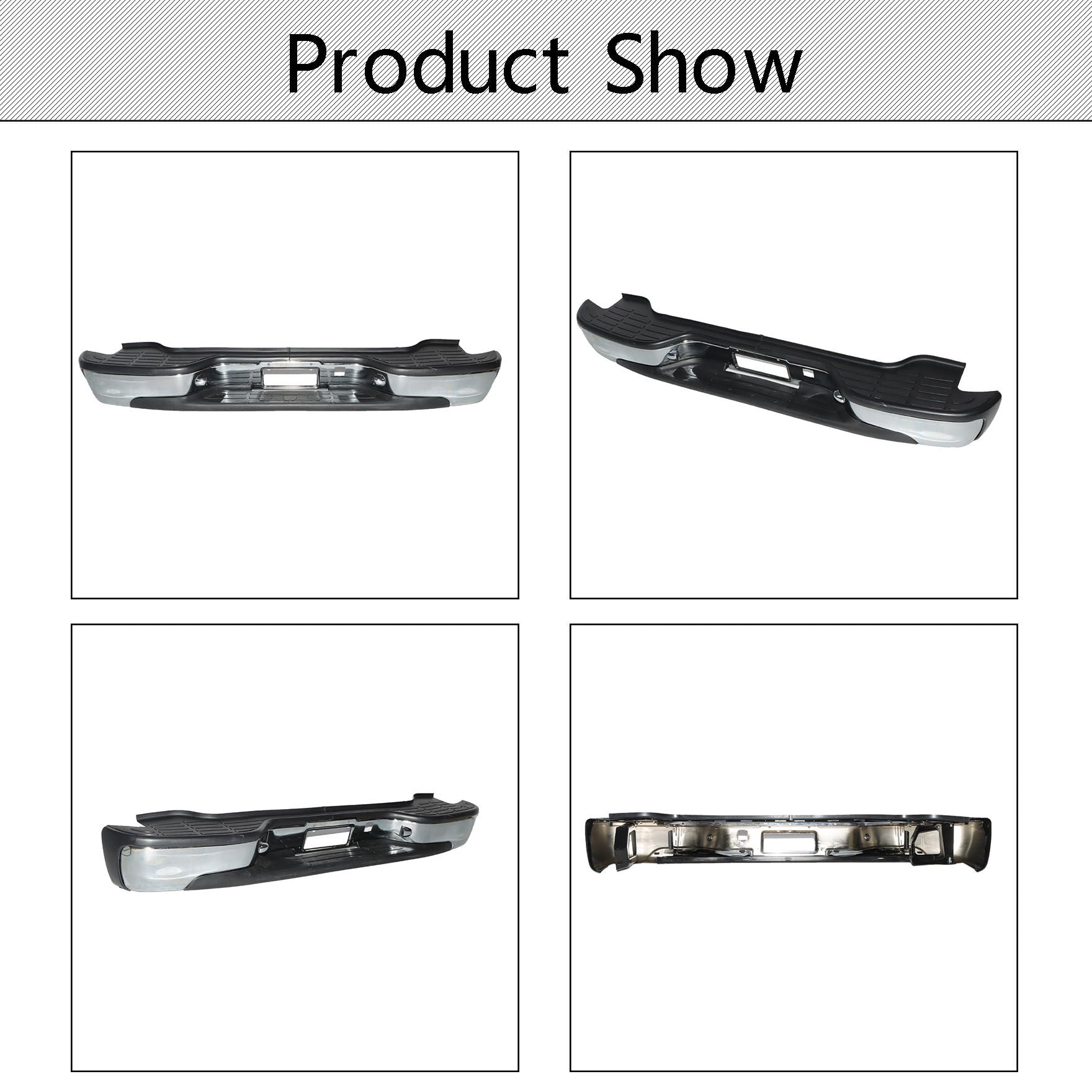 TOPPARTZ Chrome Steel Rear Step Bumper Assembly Replacement for 2000-2006 Chevy Tahoe Suburban Yukon XL GM1196101 GM1197101