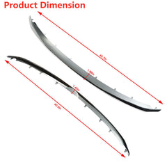 Chrome Front Upper & Lower Grille Molding Replacement for Ford Explorer 2011-2015 BB5Z8200BA BB5Z8200AA FO1216107 FO1217105