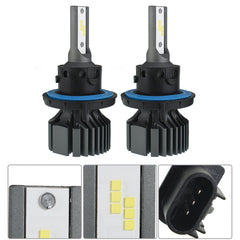 TOPPARTZ 9008/H13 LED Fog Light Bulbs,50W 12000LM 6000 White High brightness Headlights Bulbs Conversion Kit,Pack of 2