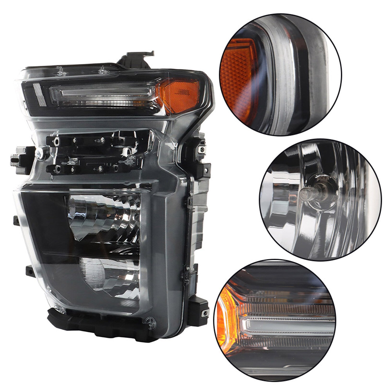 TOPPARTZ Headlight Assembly Replacement for Chevy Silverado 2500 3500 2020-2023 Headlight LH Set Driver Side