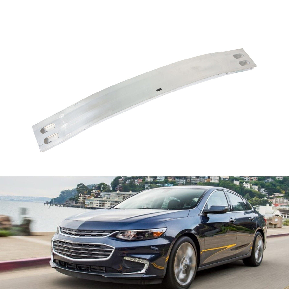 TOPPARTZ Silver Front Bumper Reinforcement Cross Member Replacement for 2016-2021 Chevrolet Malibu GM1006688C GM1006688