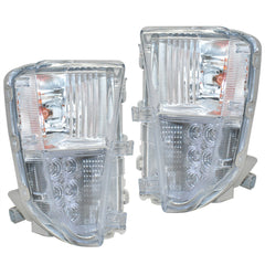 TOPPARTZ DRL LED Fog Lights Assembly 8151147060 8152147060 Replacement for 2010-2015 Toyota Prius Clear Lens Left+Right Side (Passenger & Driver Side)