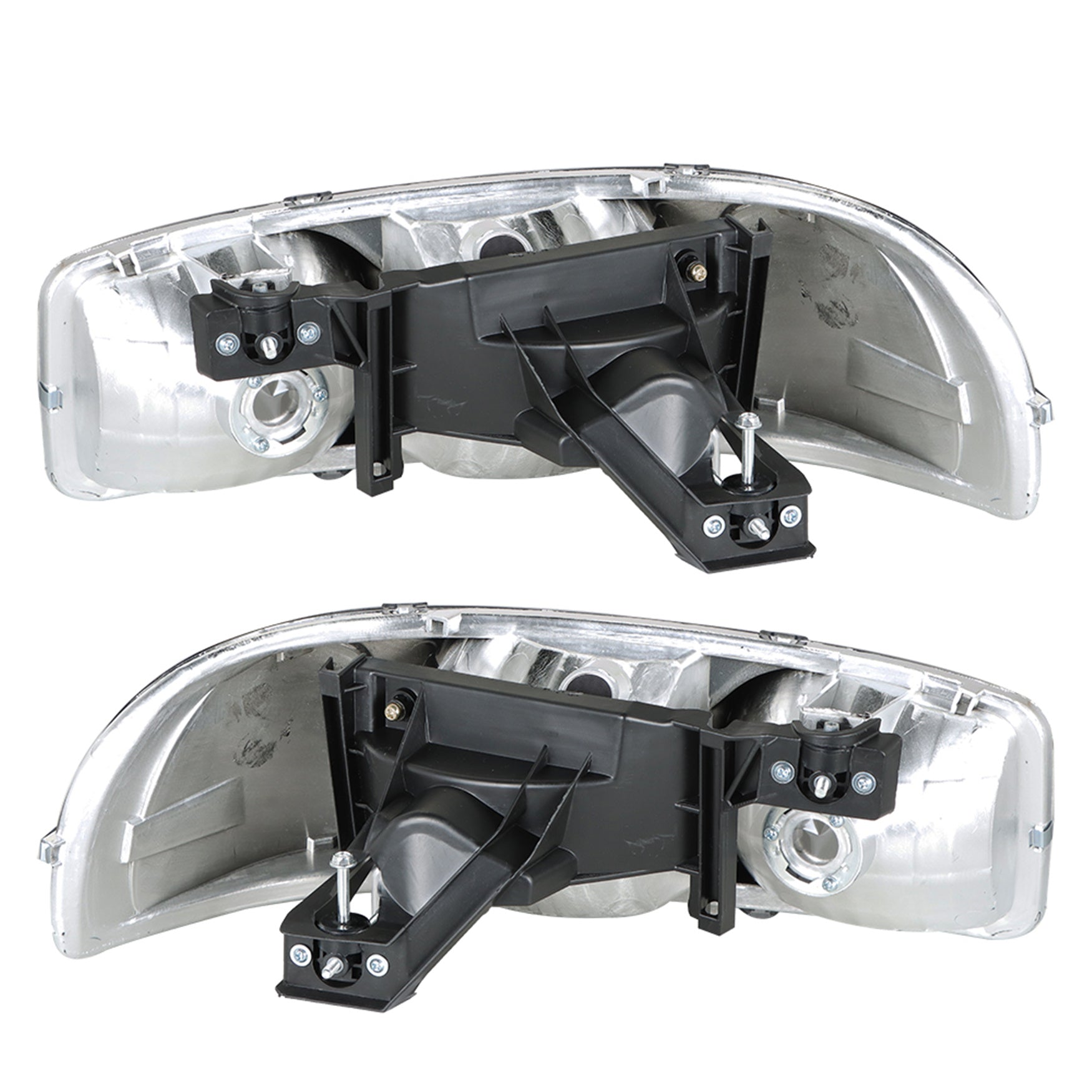 TOPPARTZ RH+LH Headlight&Bumper Lamp For 1999-07 GMC Sierra /Yukon Black Housing Left+Right Side (Passenger & Driver Side)