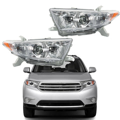 TOPPARTZ Headlight Assembly Replacement for Toyota 2011 2012 2013 Highlander Headlights Halogen Set Driver ＆ Passenger Side