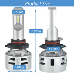 TOPPARTZ 2Pcs 9006/HB4 LED Headlight Bulbs,60W 10000LM 6500K Cool White Super Bright Auto High Beam/Low Beam LED Headlight Conversion Kit