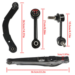 TOPPARTZ 8PC Upper Lower Control Lateral Toe Arms Sway Bar Links Rear Suspension Kit