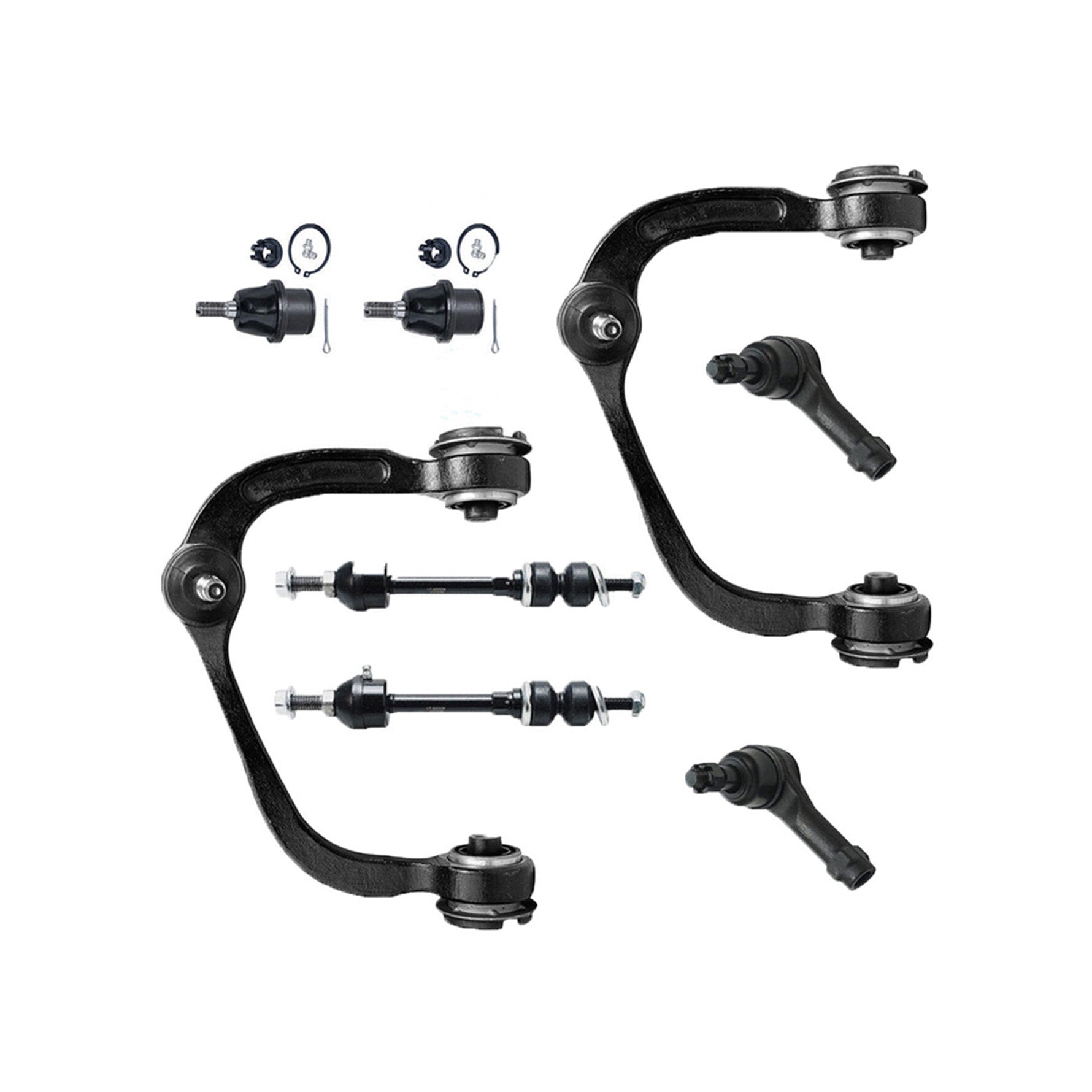 TOPPARTZ Front Upper Control Arm with Ball Joint Tierod Replacement for 2005-2008 Ford F150 2006-2008 Lincoln Mark LT