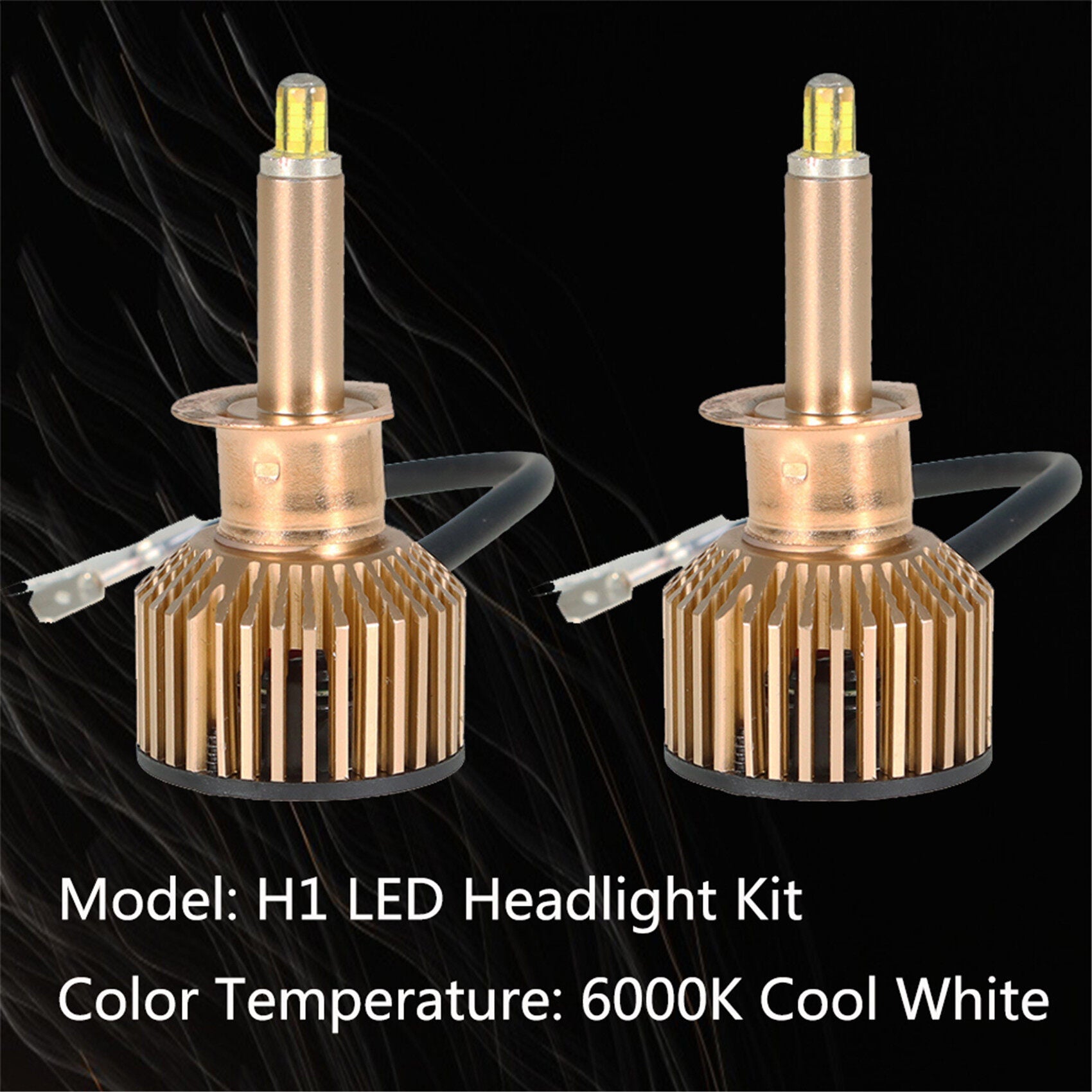 TOPPARTZ H1 LED Headlight Bulbs,12000LM 6500K Cool White 6 Sides CSP Chips Super Bright Headlight Replacement Kit,Pack of 2