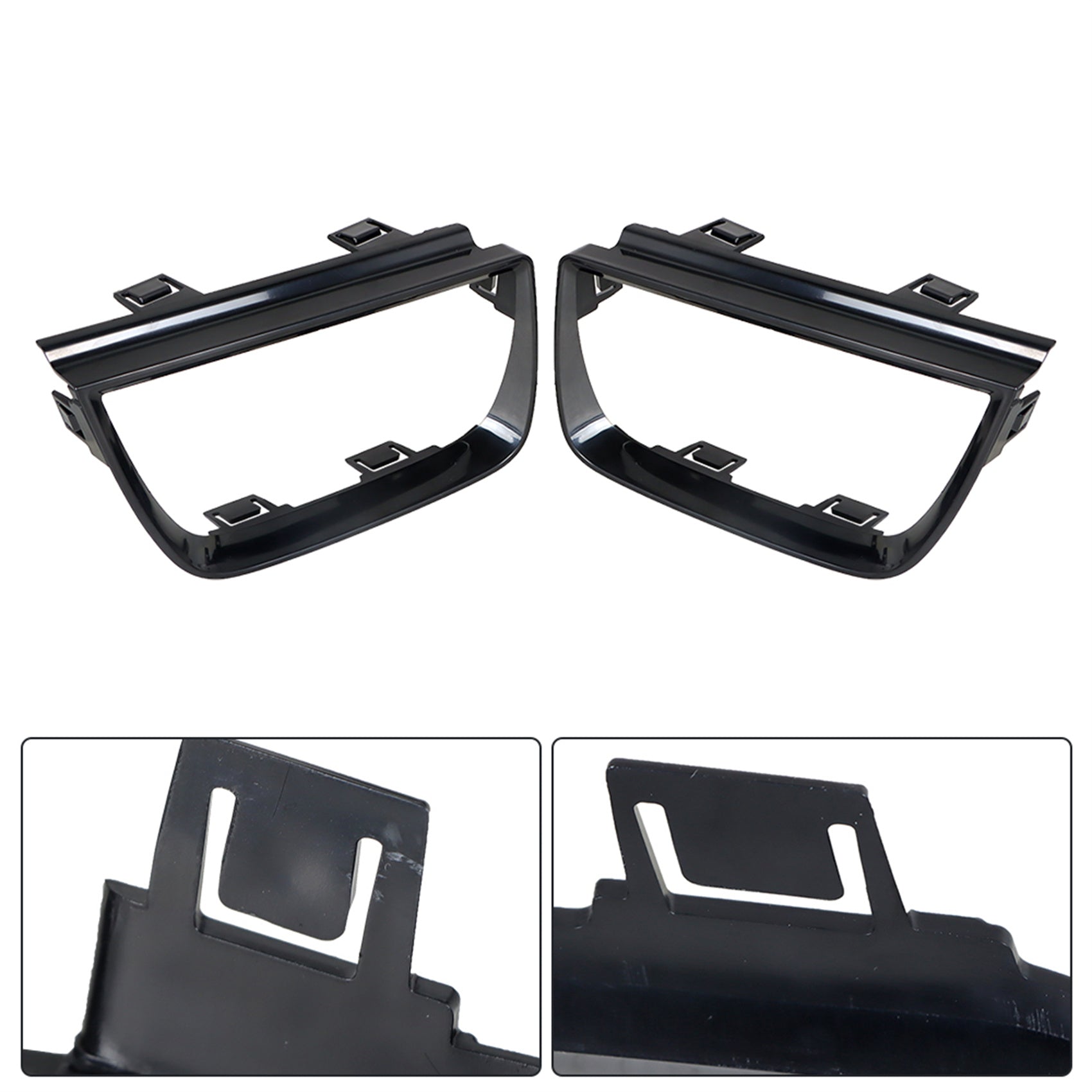 TOPPARTZ 4 PCS Tail Light Bezel Covers Replacement for 2010-2013 Chevy Camaro LT LS SS Glossy Black 92199773 92199774