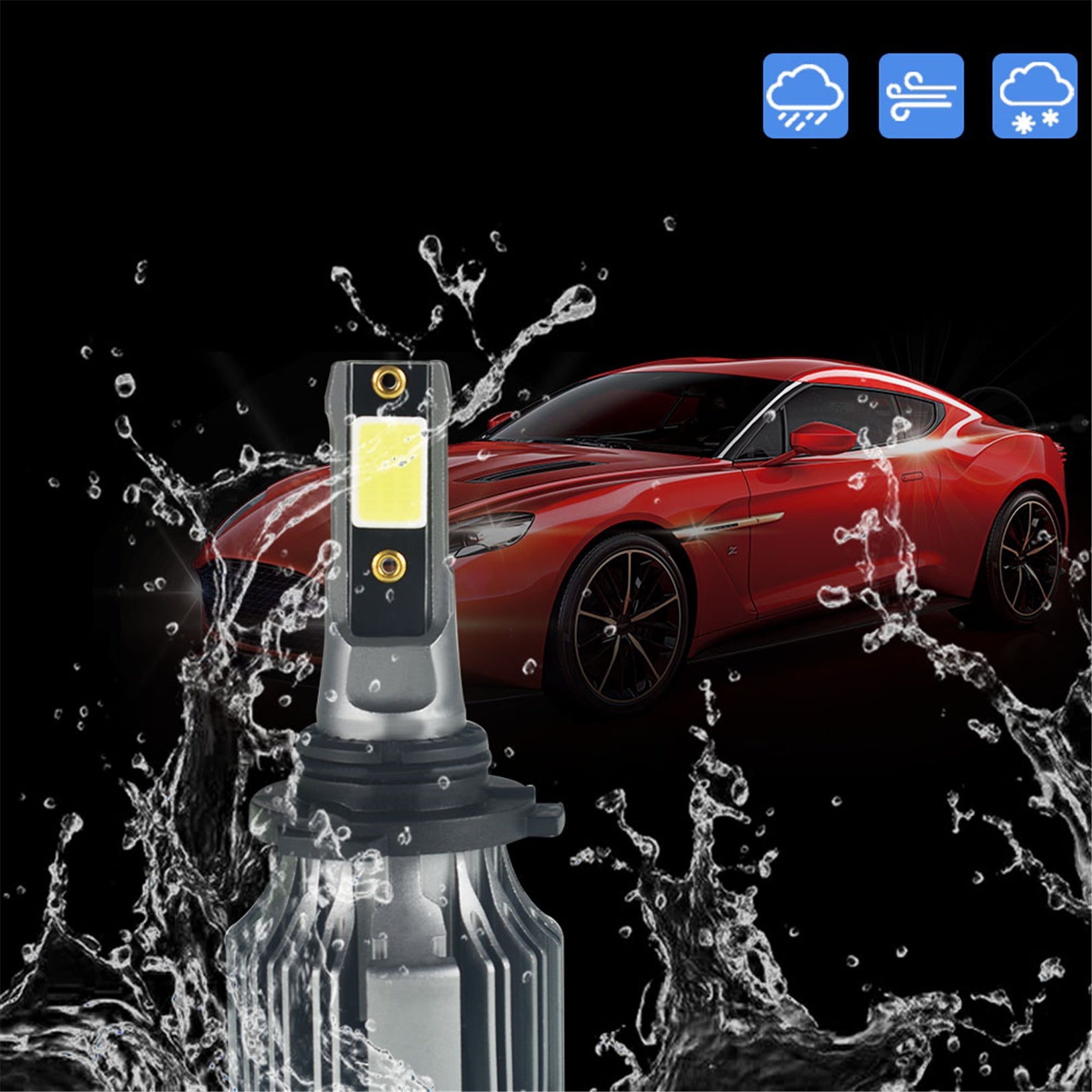 TOPPARTZ 2Pcs 9005/HB3 LED Headlight Bulbs,72W 10000LM 6000K Cool White Super Bright Auto High Beam/Low Beam LED Headlight Conversion Kit