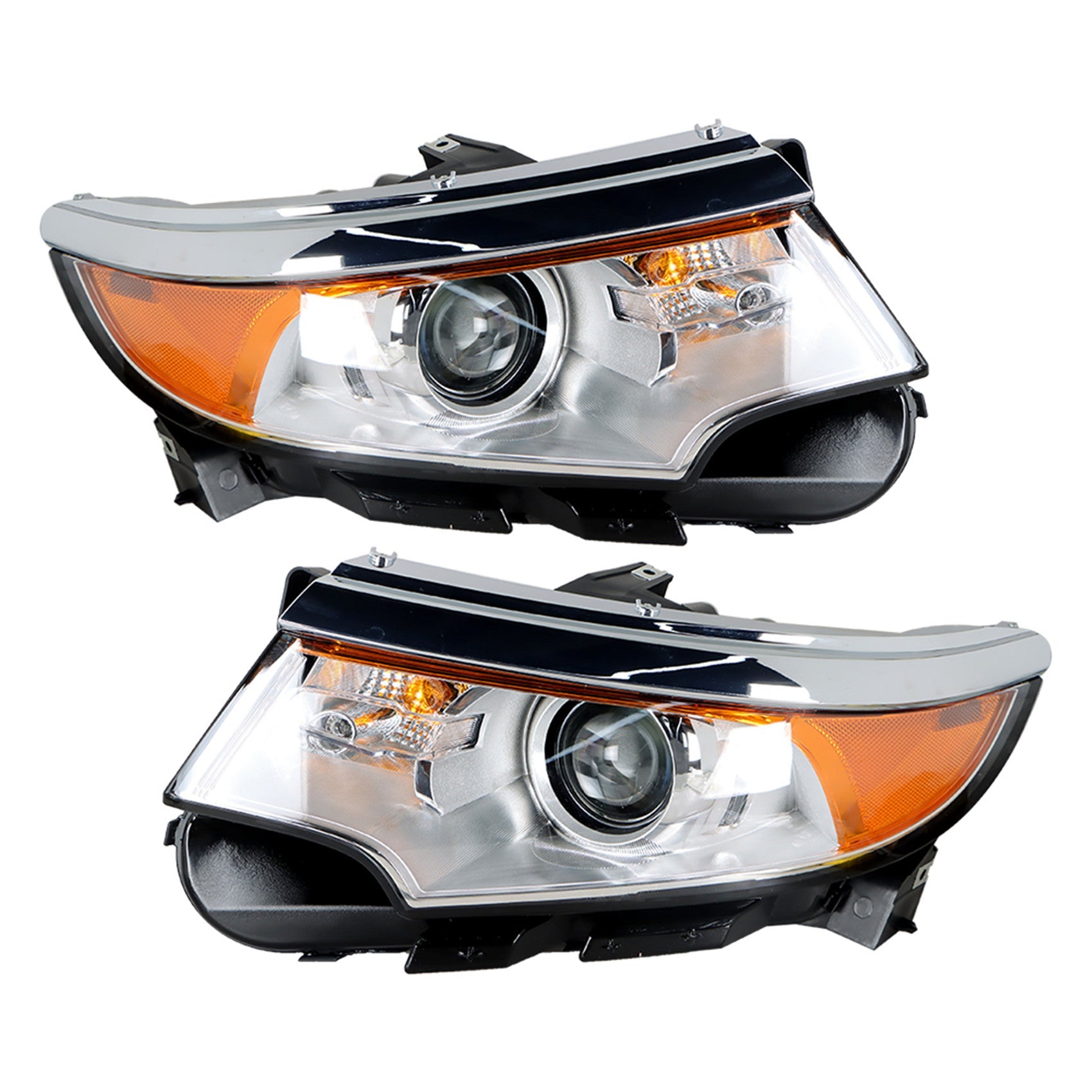 TOPPARTZ Headlights Front Lamp for 2011-2014 Ford Edge Headlamps Projector Headlights Driver and Passenger Side