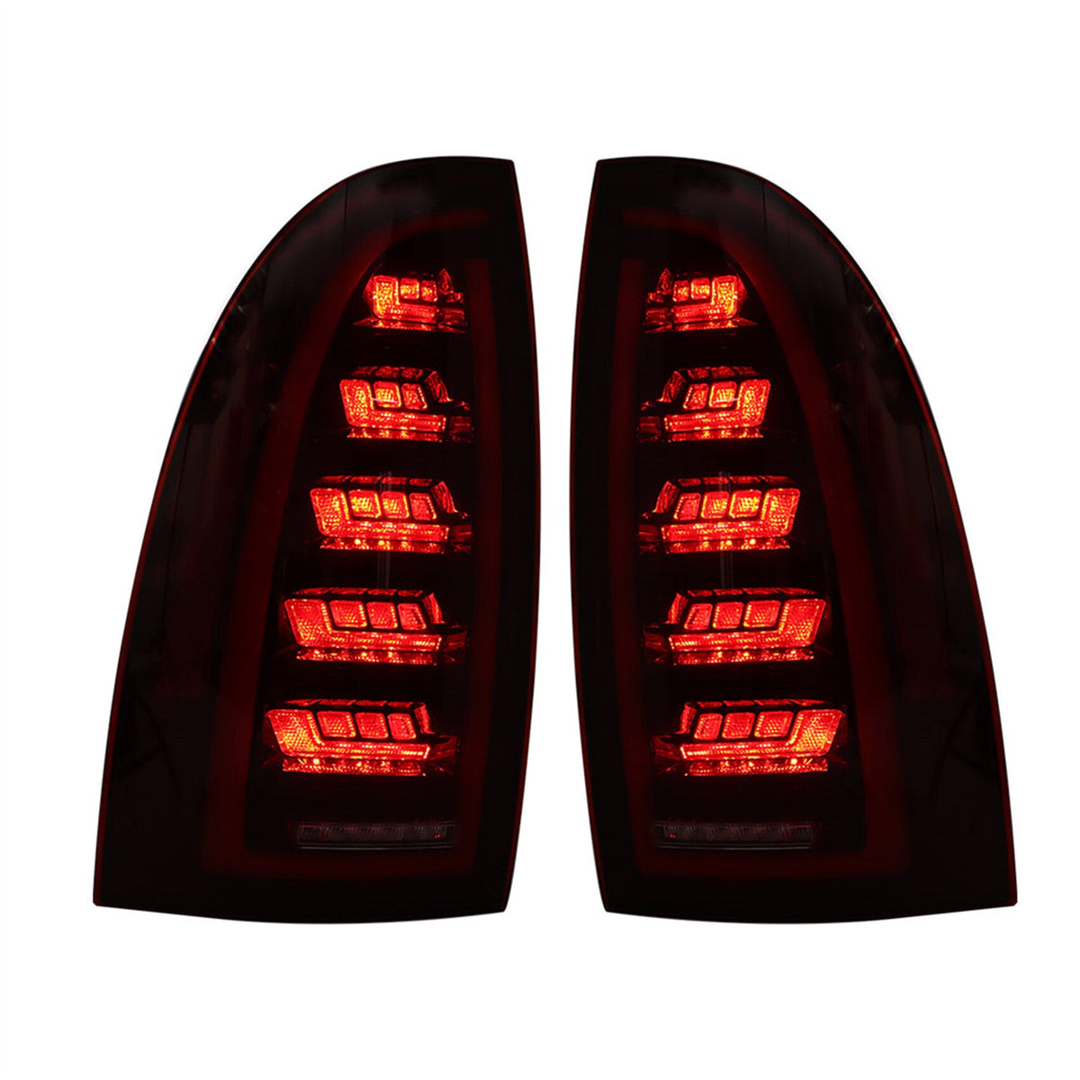 TOPPARTZ 1 Pair Left & Right Side Tube LED Tail Lights Assembly Replacement for 2005-2015 Toyota Tacoma Black