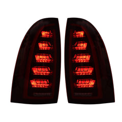 TOPPARTZ 1 Pair Left & Right Side Tube LED Tail Lights Assembly Replacement for 2005-2015 Toyota Tacoma Black