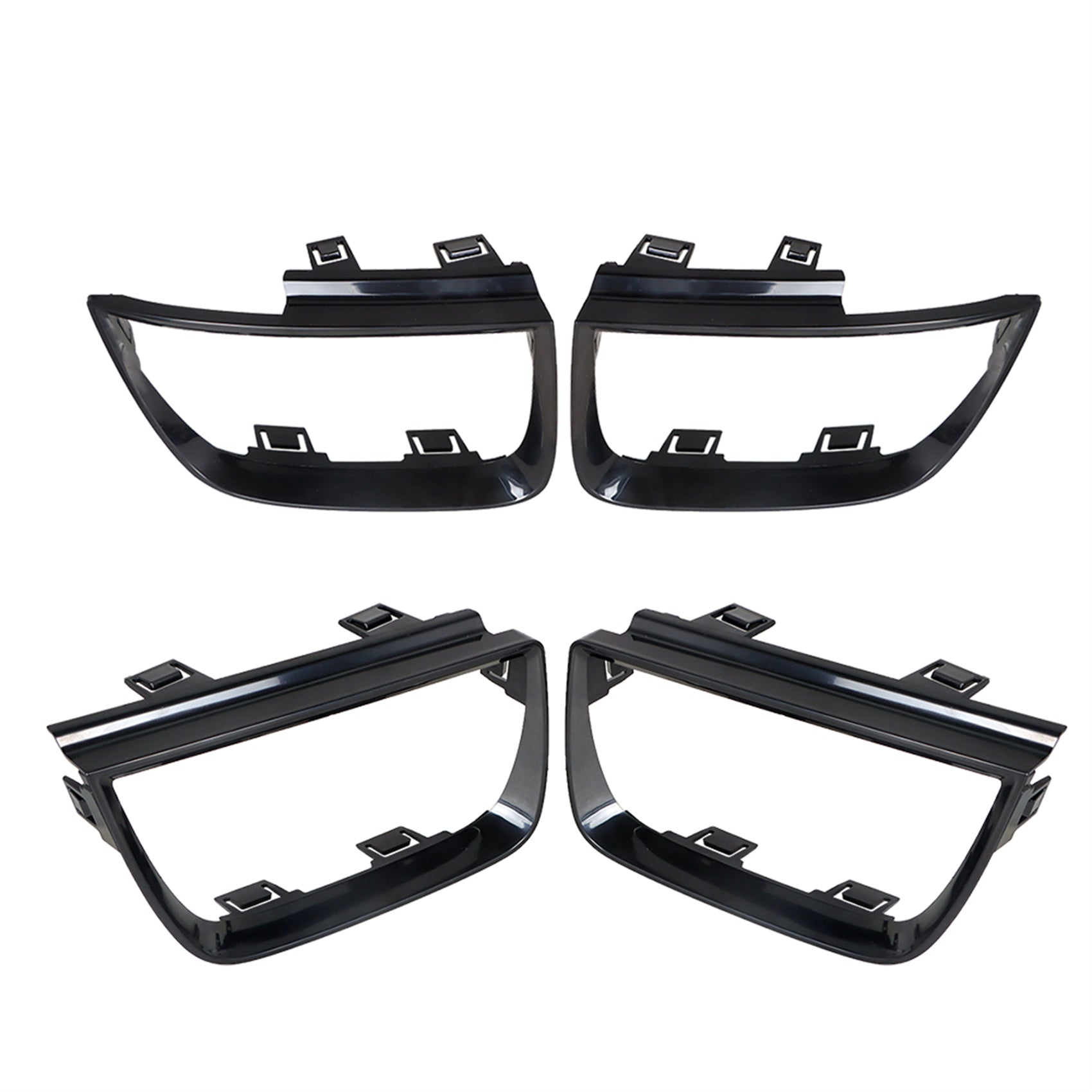 TOPPARTZ 4 PCS Tail Light Bezel Covers Replacement for 2010-2013 Chevy Camaro LT LS SS Glossy Black 92199773 92199774