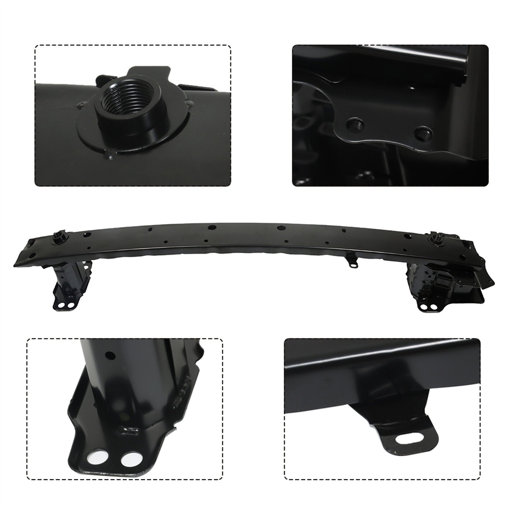 TOPPARTZ Black Steel Front Bumper Reinforcement Replacement for 2016-2018 Toyota RAV4 TO1006247 520210R080