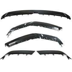 TOPPARTZ Front Upper Grille Molding Glossy Black Replacement for 2019 2020 2021 2022 Ram 1500