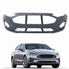 TOPPARTZ Primed Front Bumper Cover with License Plate Hole Replacement for 2019-2020 Fusion