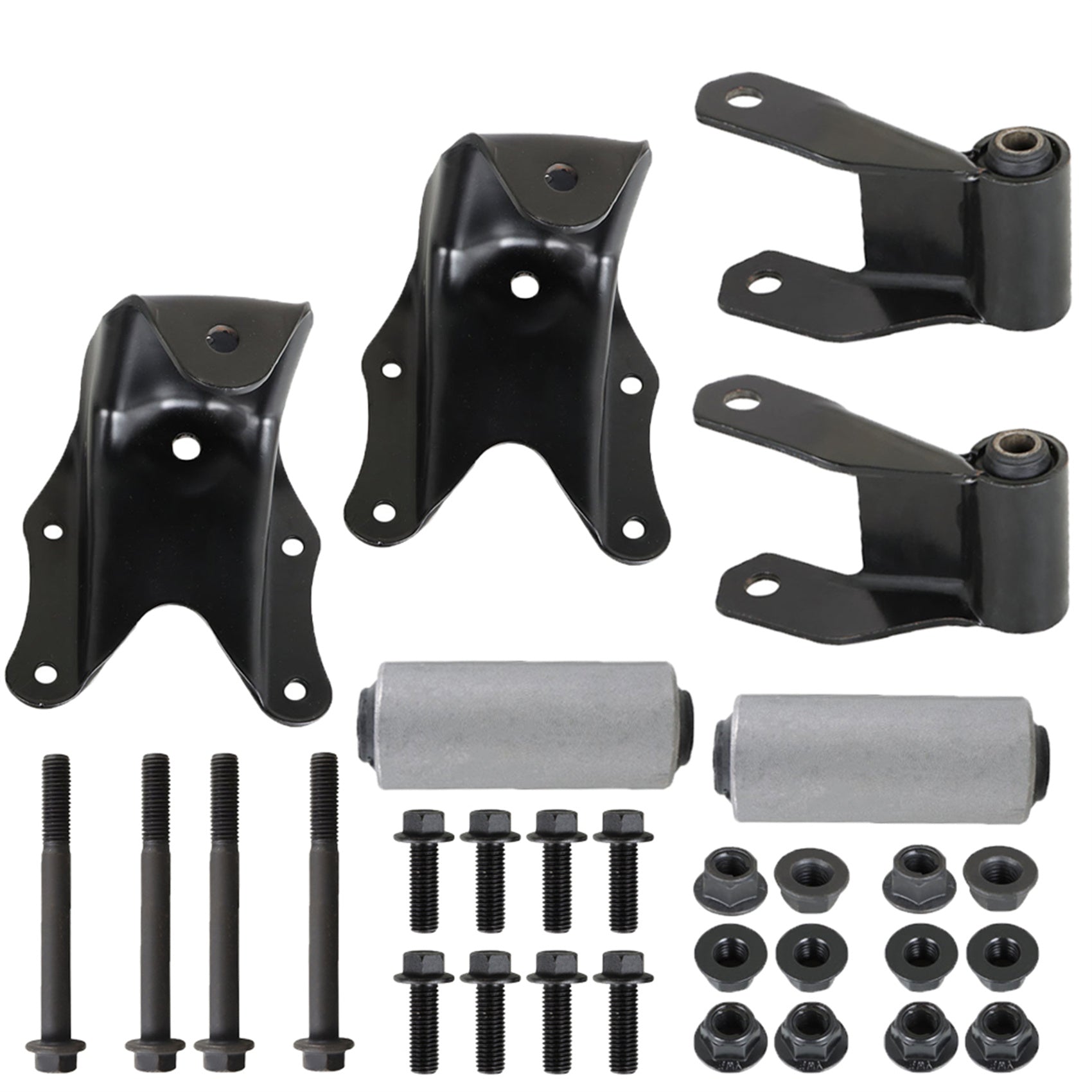 TOPPARTZ Rear Leaf Spring Shackle Bracket Pair & Repair Kit E0TZ5776A Replacement for 1980-1997 Ford F150 F250 F350 Truck Pickup