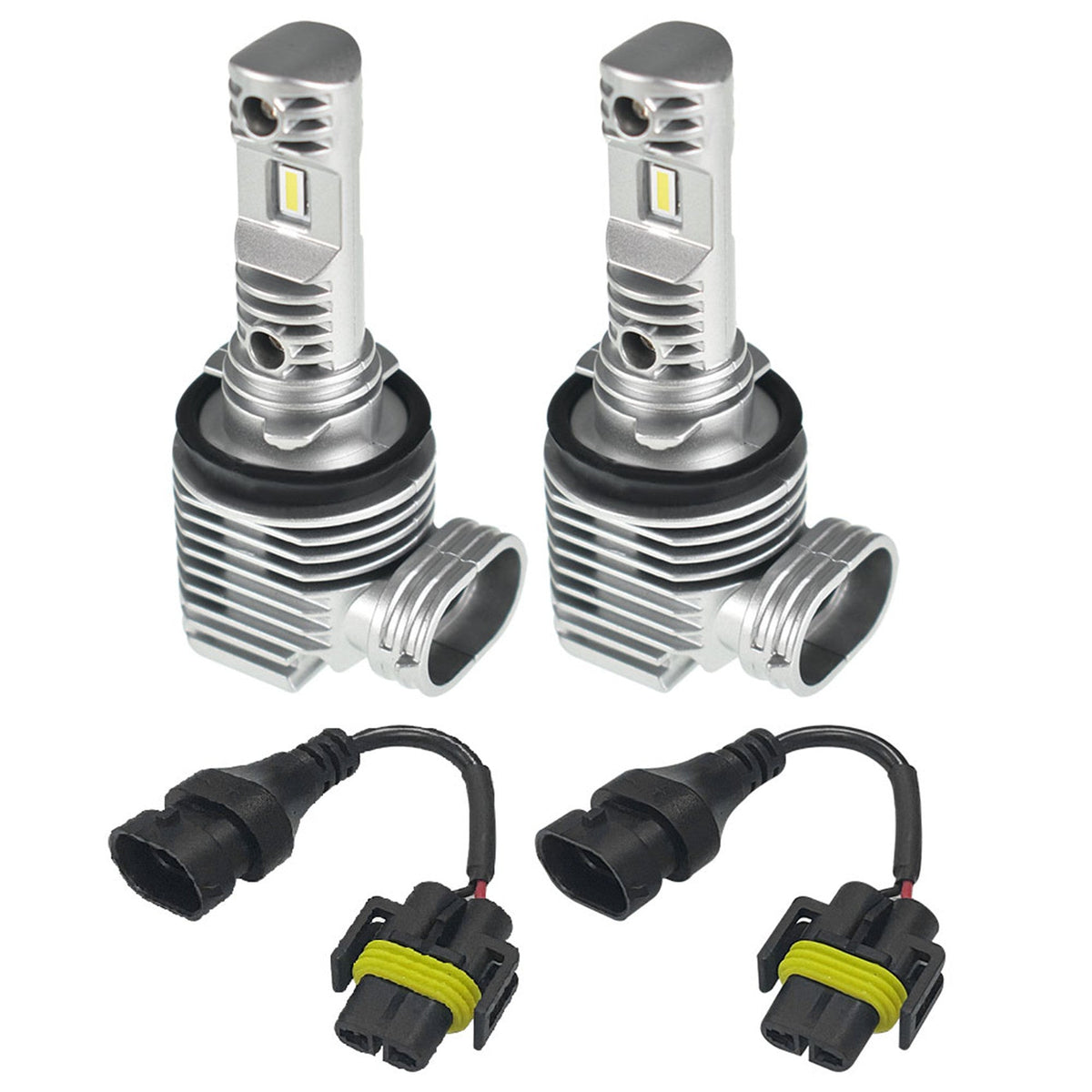 TOPPARTZ H11 H9 H8 LED Fog Light Bulbs,50W 12000LM 6000K White High brightness Headlights Bulbs Conversion Kit,Pack of 2