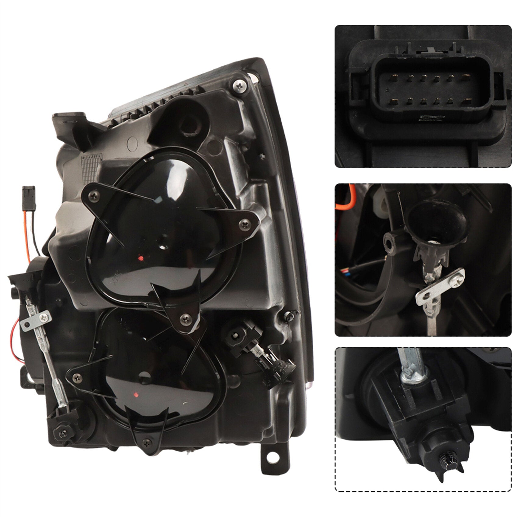 TOPPARTZ Headlight Assembly Replacement for Cadillac CTS HID/Xenon LED DRL 2008-2014 Headlight Set Passenger Side