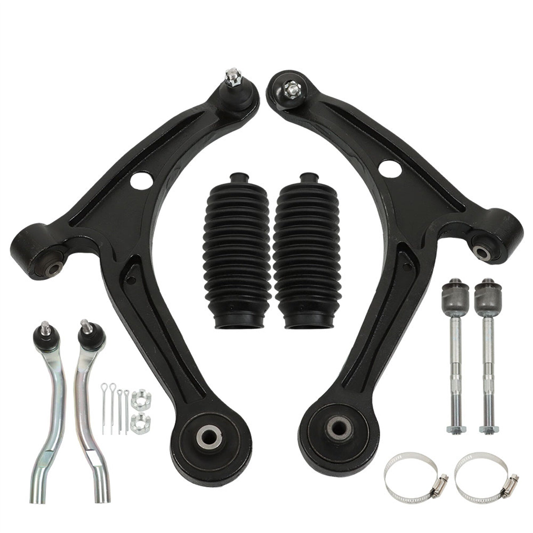 TOPPARTZ 8Pc Front Lower Control Arm Ball Joints with Tie Rods K621349 Replacement for Honda Pilot Acura MDX 2001-2008