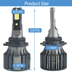 TOPPARTZ 2Pcs 9006/HB4 LED Headlight Bulbs,72W 10000LM 6000K Cool White Super Bright Auto High Beam/Low Beam LED Headlight Conversion Kit