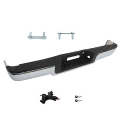 TOPPARTZ Chrome Rear Bumper Assembly without Park Assist Sensor Holes Replacement for 2006 2007 2008 F150 8L3Z17906B FO1103136