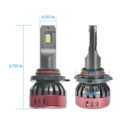 TOPPARTZ 2Pcs 9006/HB4 LED Headlight Bulbs,56W 9600LM 6500K Cool White Super Bright Auto High Beam/Low Beam LED Headlight Conversion Kit