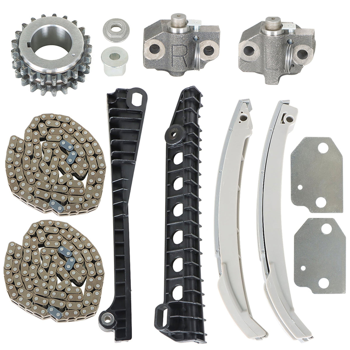 TOPPARTZ Timing Chain Kit with Crank Gear 5L3Z-6268-A Replacement for 1997-2011 Ford E150 E250 Excursion F150 F250 5.4L 6.8L